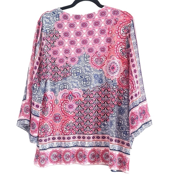 Chico's Mosaic Pink Blouse Large - Picture 7 of 8